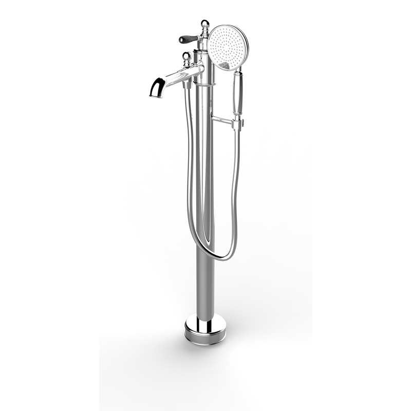 Arcade Single-lever bath shower filler-floor mounted inc. floor mounting kit - chrome